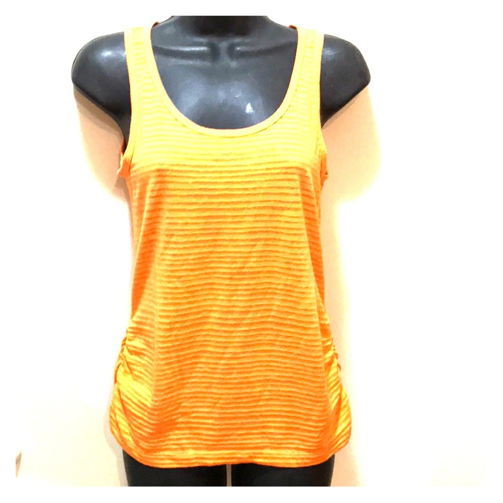 Faded glory nice burn out orange tank top size XS